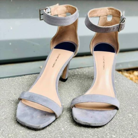 Stuart Weitzman Blue Strappy Heels - Picture 2 of 7